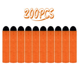 200PCS ACC Gen3 Round Soft Tips Soft Darts Bullet full size for Nerf N-strike Elite Series Black+Orange