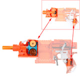 Worker Mod  Flywheel Update Kits Diamond Pattern Power Type for Nerf STRYFE/Rapidstrike CS-18 Toy Colour Orange - BlasterMOD