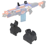 Tactical 416 Style Front and Rear Sight Adjustable Rails Plastic for Nerf Modify Toy