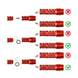 Worker Mod Stackable Bearing Muzzle Metal for Darts Foam Blaster Toy