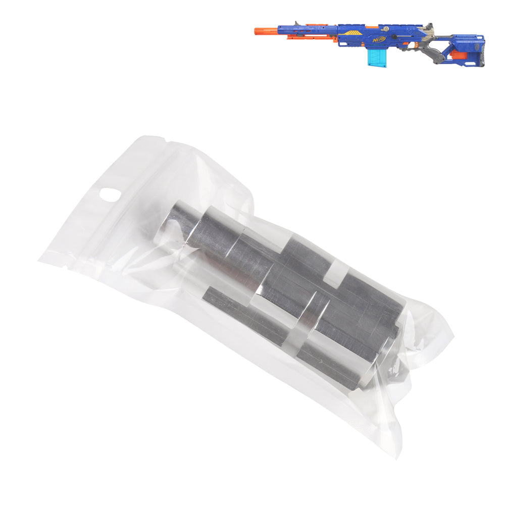 Worker Mod Aluminum Chamber Kits Silver for Nerf CS-6 LongStrike Toy - BlasterMOD