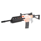 Worker Mod Imitation G36 Rifle Kits Type E (AK Stock) Long Front Barrel Combo 14 Items for Nerf STRYFE Toy - BlasterMOD