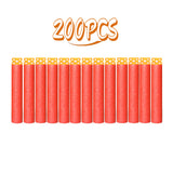 200pcs Refill Darts Bullets Hollow Tip Soft Foam Full Size Red for Nerf Toy Gun Blasters 7.2cm