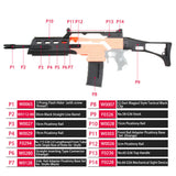 Worker Mod Imitation G36 Rifle Kits Type B Long Front Barrel 3D Printed for Nerf STRYFE Toy - BlasterMOD