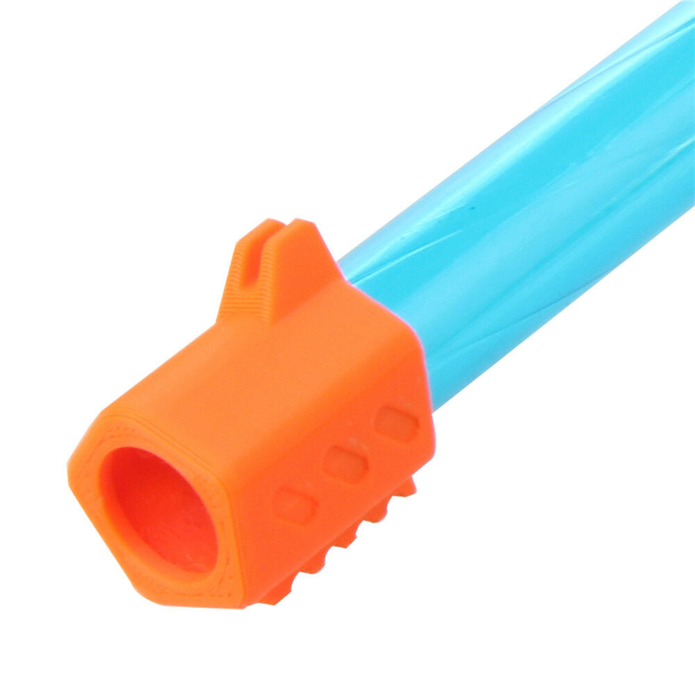 Worker Mod 50cm Blow Scar barrel Shooter Clip-on Holder Shooting by Mouth Funny Blaster Toy for Nerf Modify Toy - worker nerf