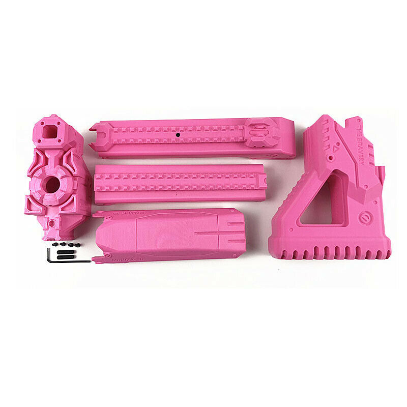 Maliang 3D Printed Front Barrel Rail Stock Pink for Nerf LongShot Modify Toy - BlasterMOD