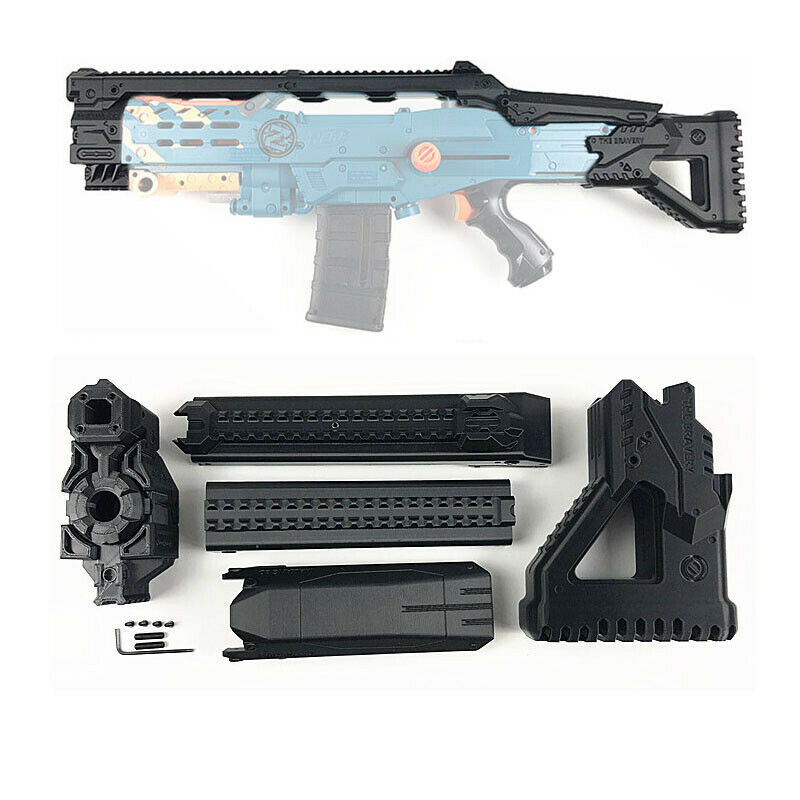 Maliang 3D Printed Front Barrel Rail Stock black for Nerf LongShot Modify Toy - BlasterMOD
