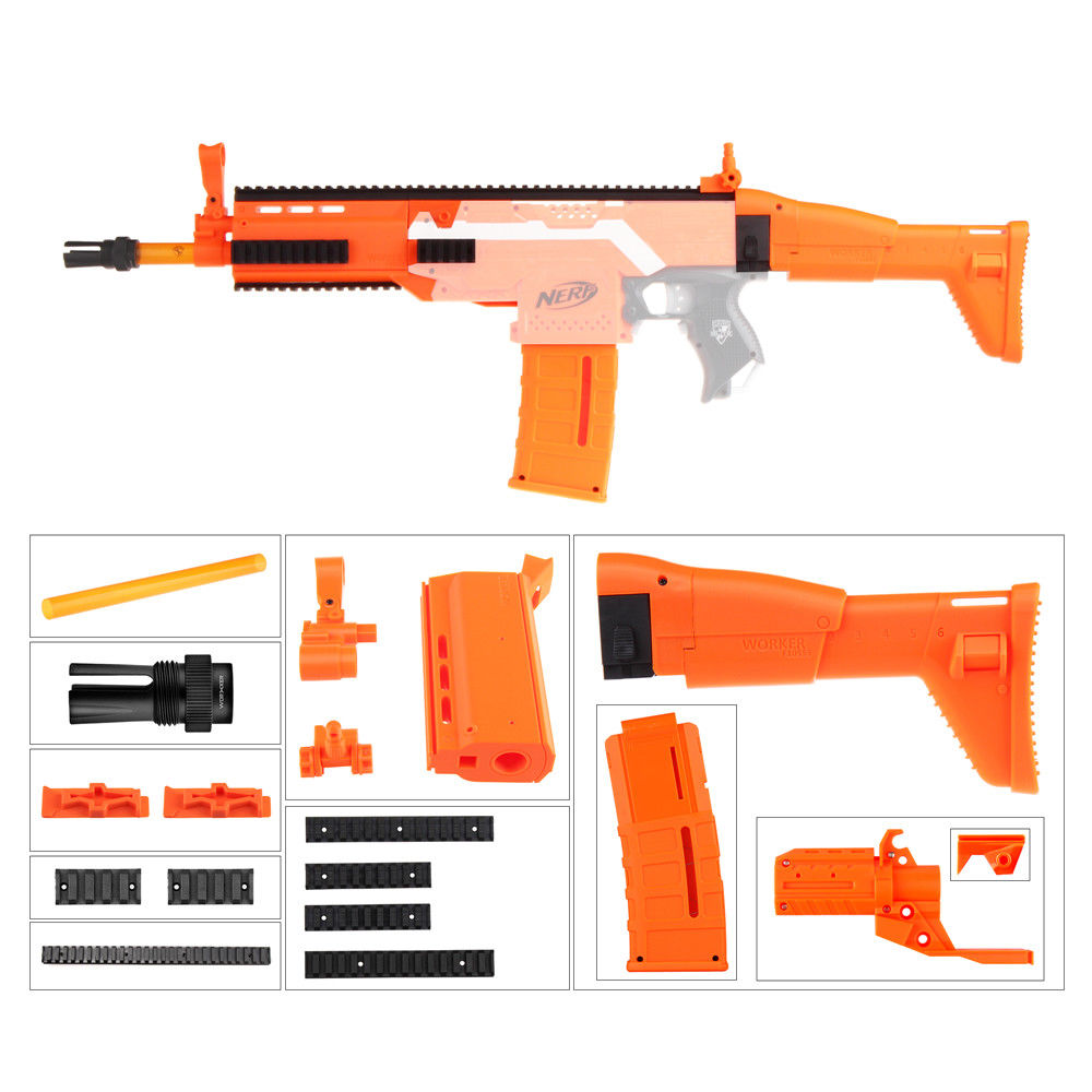 Worker Mod F10555 Imitation FN SCAR Combo Kits Orange For Nerf Stryfe Modify Toy - BlasterMOD