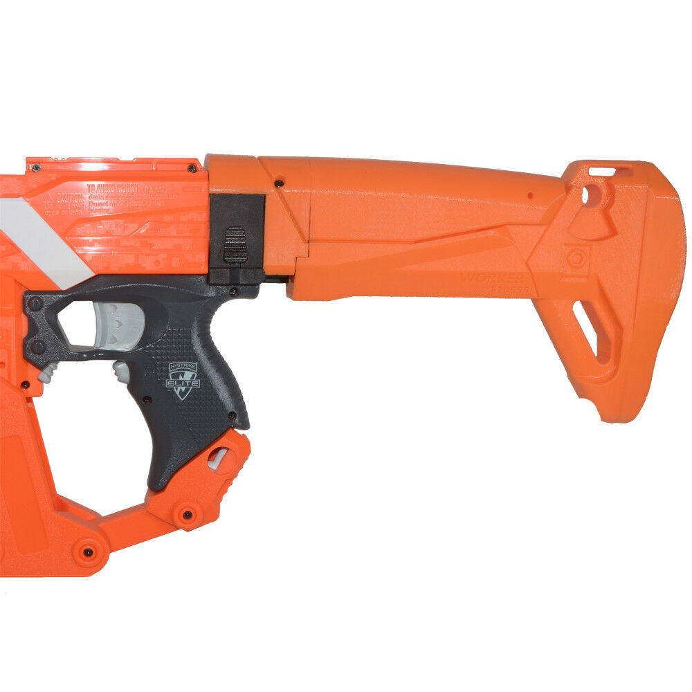 Worker Mod F10555 Alfa Folding Shoulder Stock 3D Printed No.163 3 Colors for Nerf N-strike elite Blaster - BlasterMOD