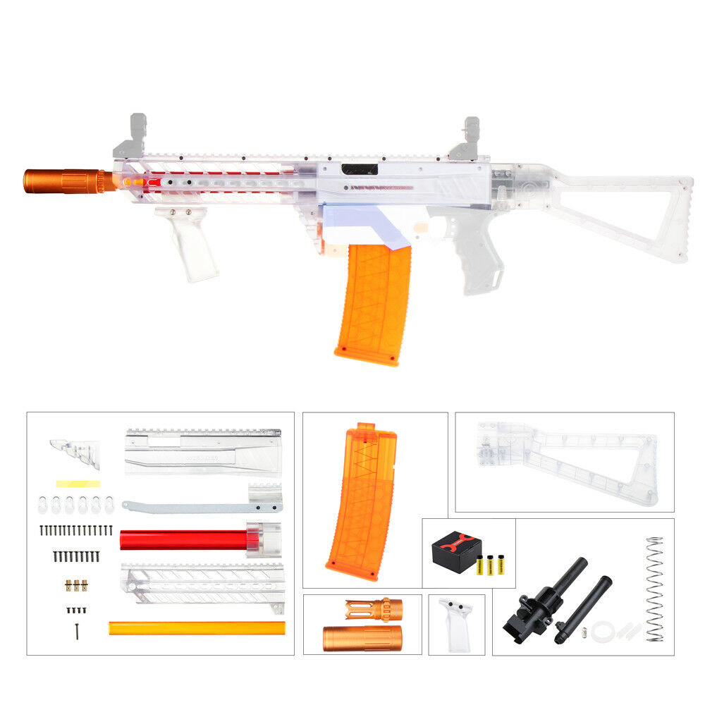 Worker Mod  Imitation MCX Short Darts Kit Clear Combo 7 Items for Nerf Retaliator Toy - BlasterMOD
