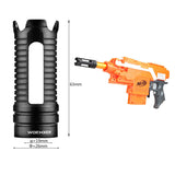 Worker Mod Flash Hider Black for Barrel Tube Nerf Modify Toy Straight Insert (without screw thread) - worker nerf