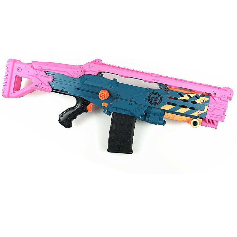 Maliang 3D Printed Front Barrel Rail Stock Pink for Nerf LongShot Modify Toy - BlasterMOD
