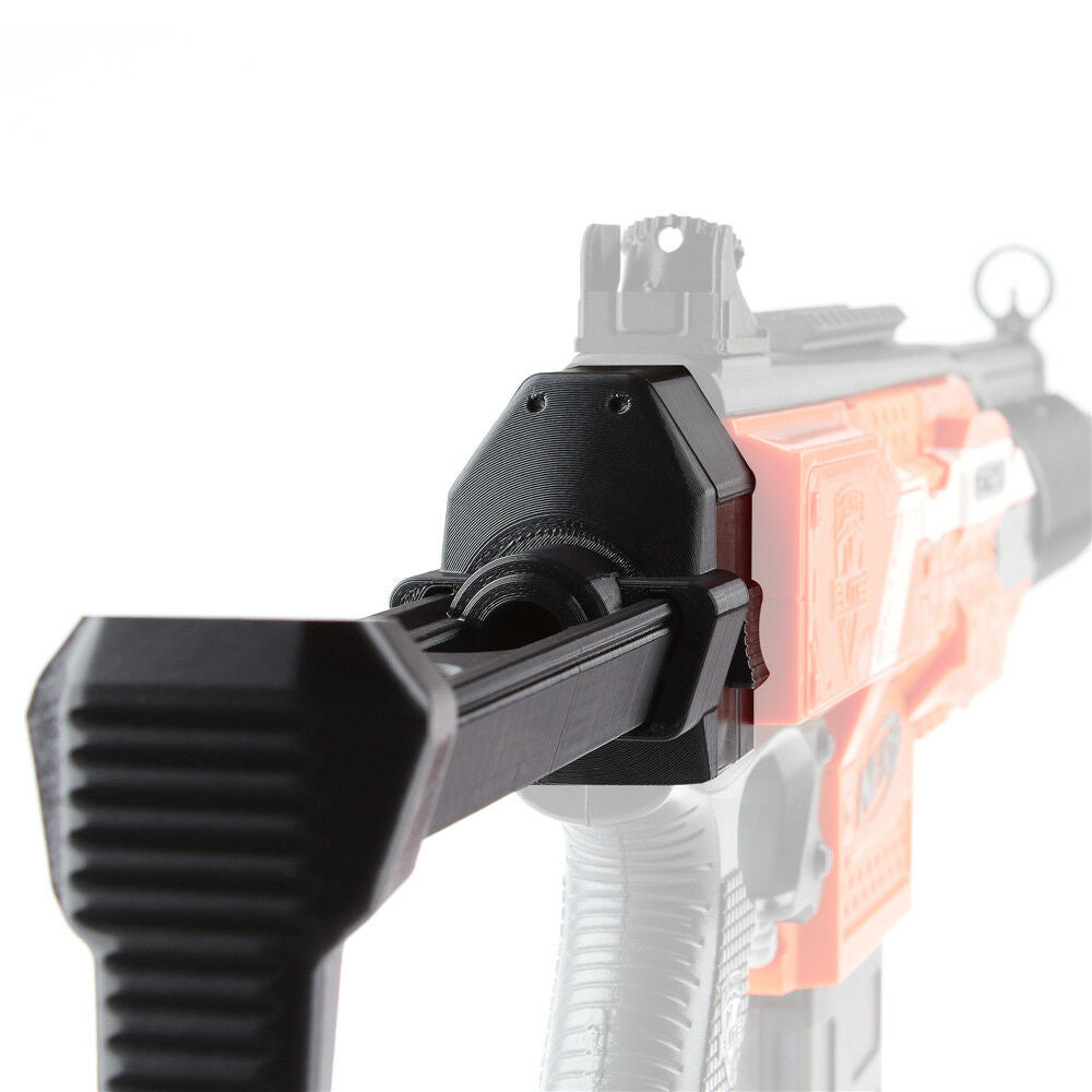 Worker Mod F10555 MP5 Fixed Shoulder Stock 3D Printed No.114 A for Nerf N-strike elite Blaster - BlasterMOD