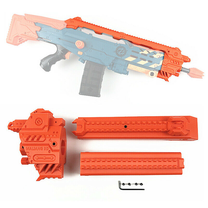 MaLiang 3D Printed Front Barrel Rail Kits B Type for Nerf LongShot Modify Toy - BlasterMOD