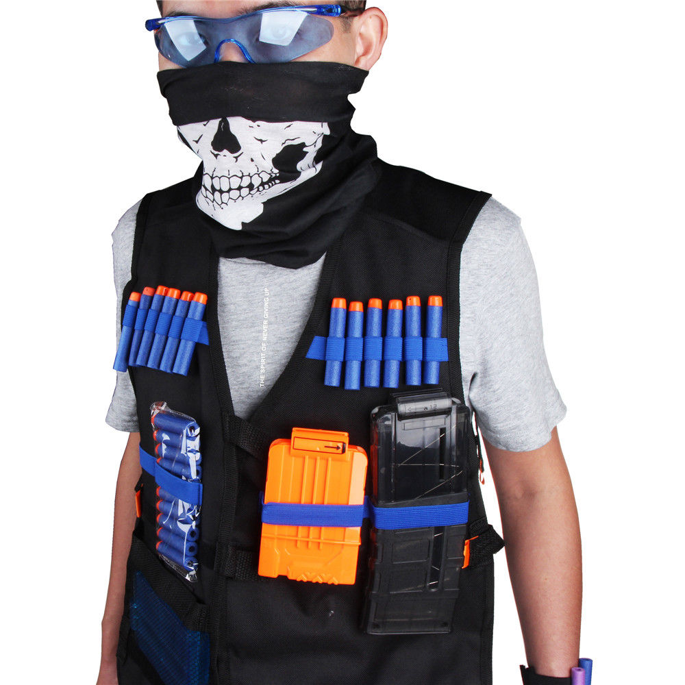 WORKER MOD Tactical Vest Clips Bullets Goggles Kits for Nerf