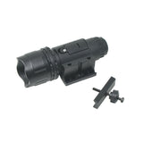 Top Tactical Flashlight with Picatinny Rail Mount Black B for Nerf Modify Toy - BlasterMOD