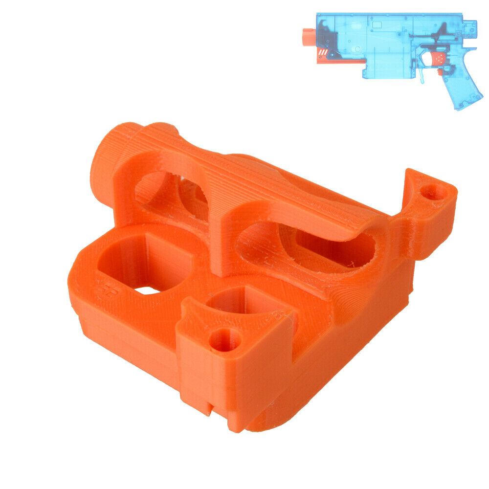 WORKER MOD 4 Flywheel Cage Orange 3D Printed for Swordfish - BlasterMOD