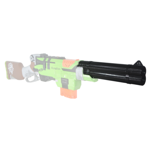 Maliang Long Front Barrel Muzzle Sight Black 3D Print  for Nerf SlingFire Modify Toy - BlasterMOD