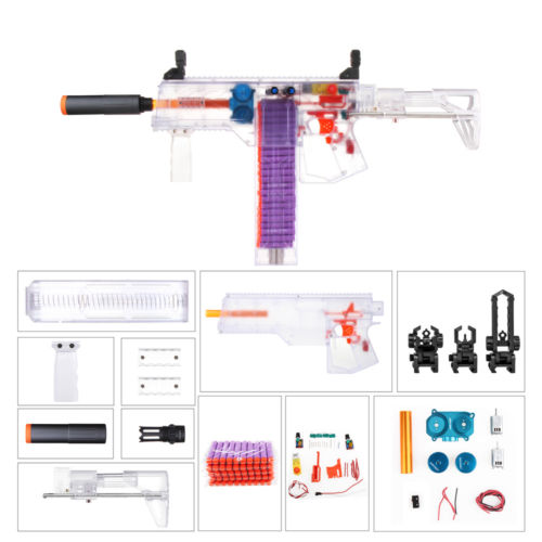 Worker Mod Dominator Blaster Full-automatic Conqueror DIY Kits Type B Color Tansparent - BlasterMOD