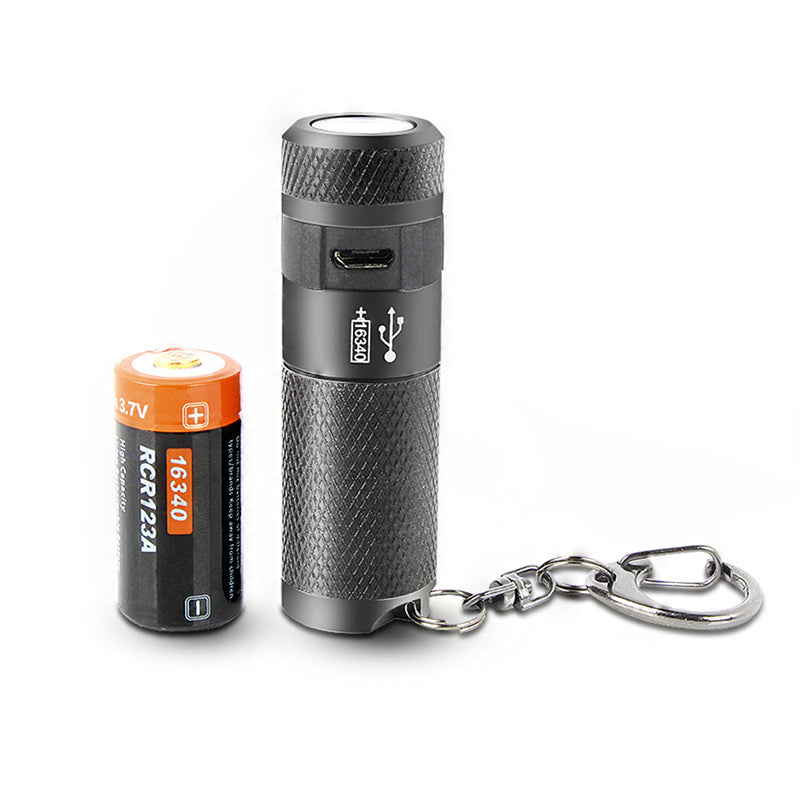 Mini USB Rechargeable Aluminum Flashlight Black for Worker Kriss Vector Nerf Stryfe Modify Toy - BlasterMOD