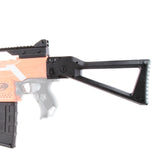 Worker Mod Imitation G36 Rifle Kits Type E (AK Stock) Long Front Barrel Combo 14 Items for Nerf STRYFE Toy - BlasterMOD