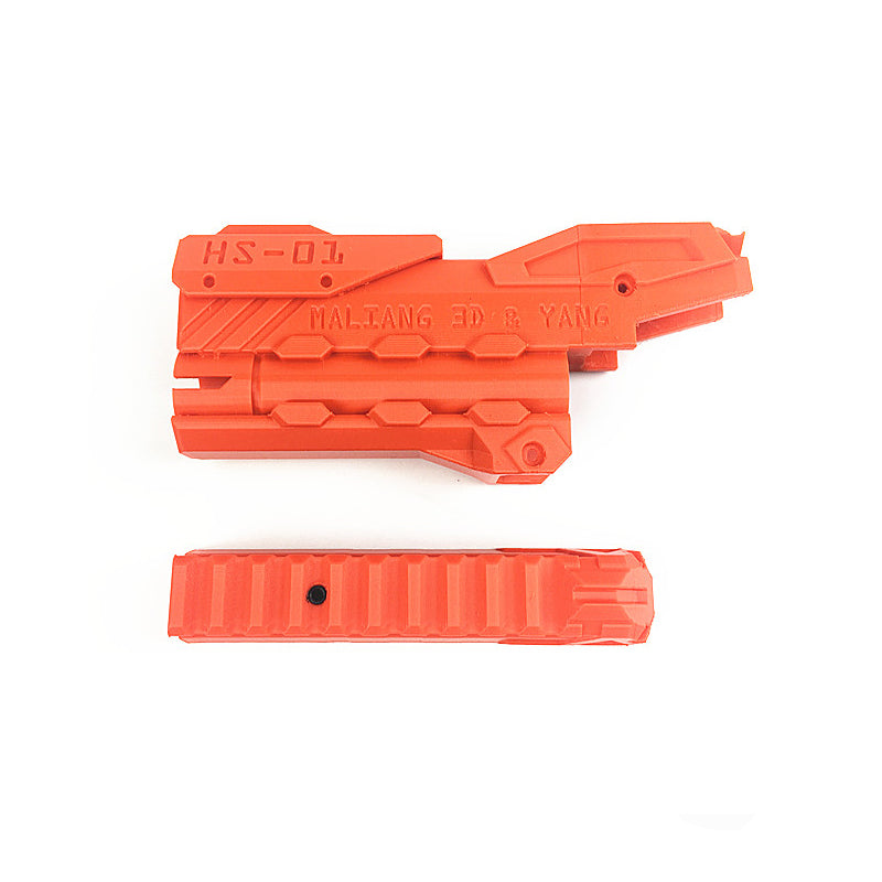 Maliang 3D Printed Pistol 10cm Front Barrel Rail Black for Nerf Hammer Shot Modify Toy - BlasterMOD