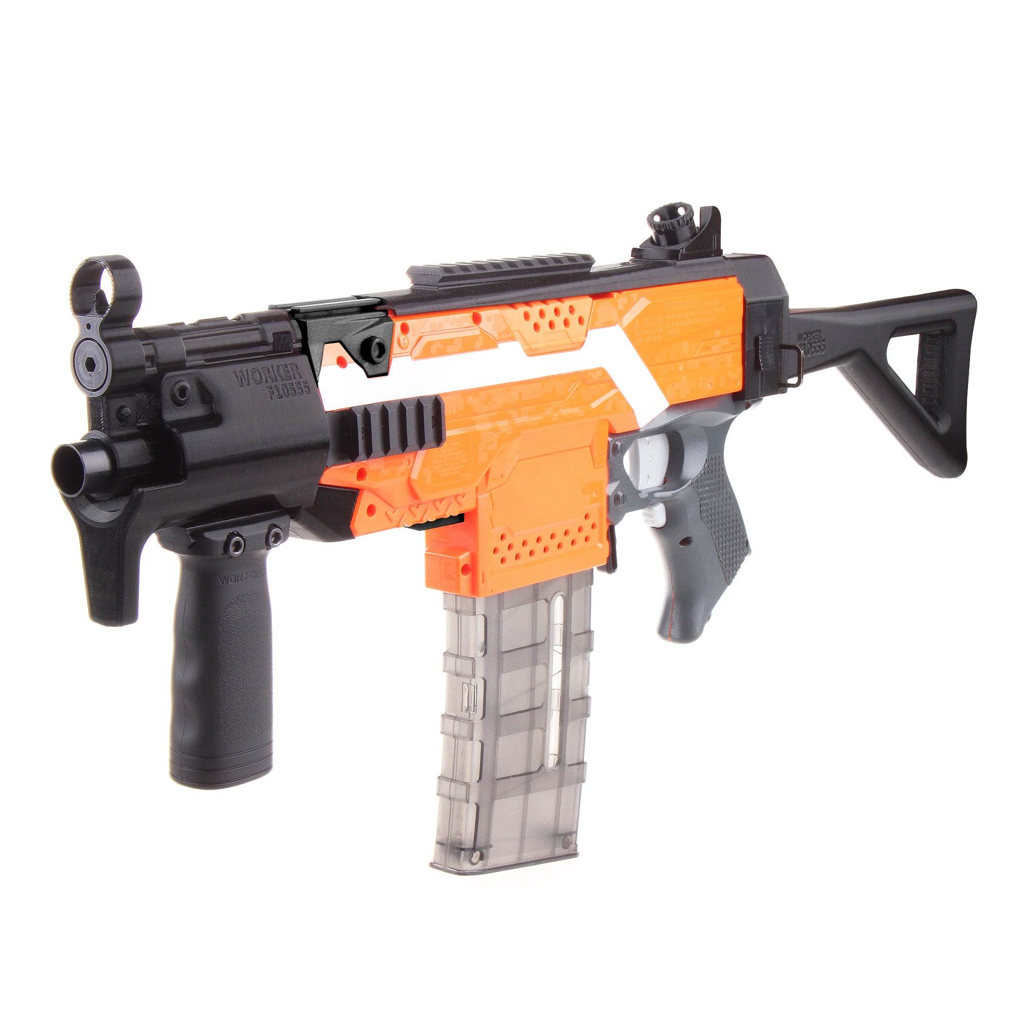 Worker Mod DIY Imitation MP5-K Kits Combo 12 Items for Nerf Stryfe Modify Toy - BlasterMOD