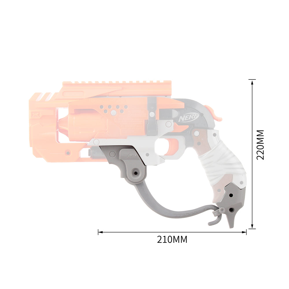 Worker Mod f10555 Hand Guard Kits Type B 3D Printed Grey for Nerf HammerShot Modify Toy - worker nerf