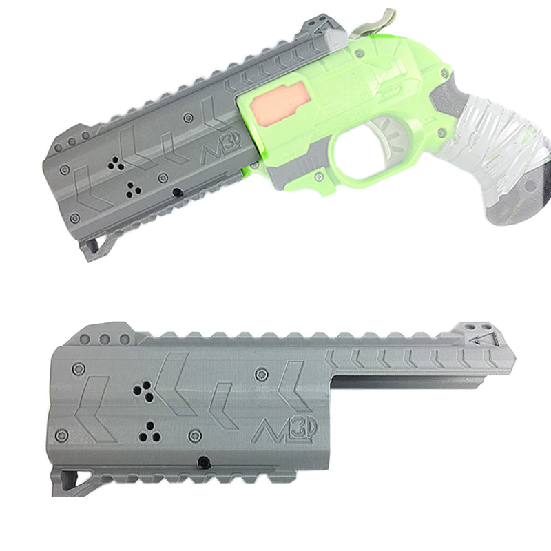 Maliang 3D Printed 4.2 Inch Handgun Barrel Rail Black for Nerf Double Strike Modify Toy - BlasterMOD