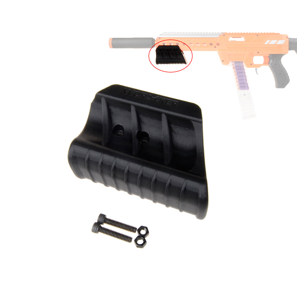 Worker Mod Pump Grip 3D Printed Black for AF Nexus Pro Blaster Toy - BlasterMOD