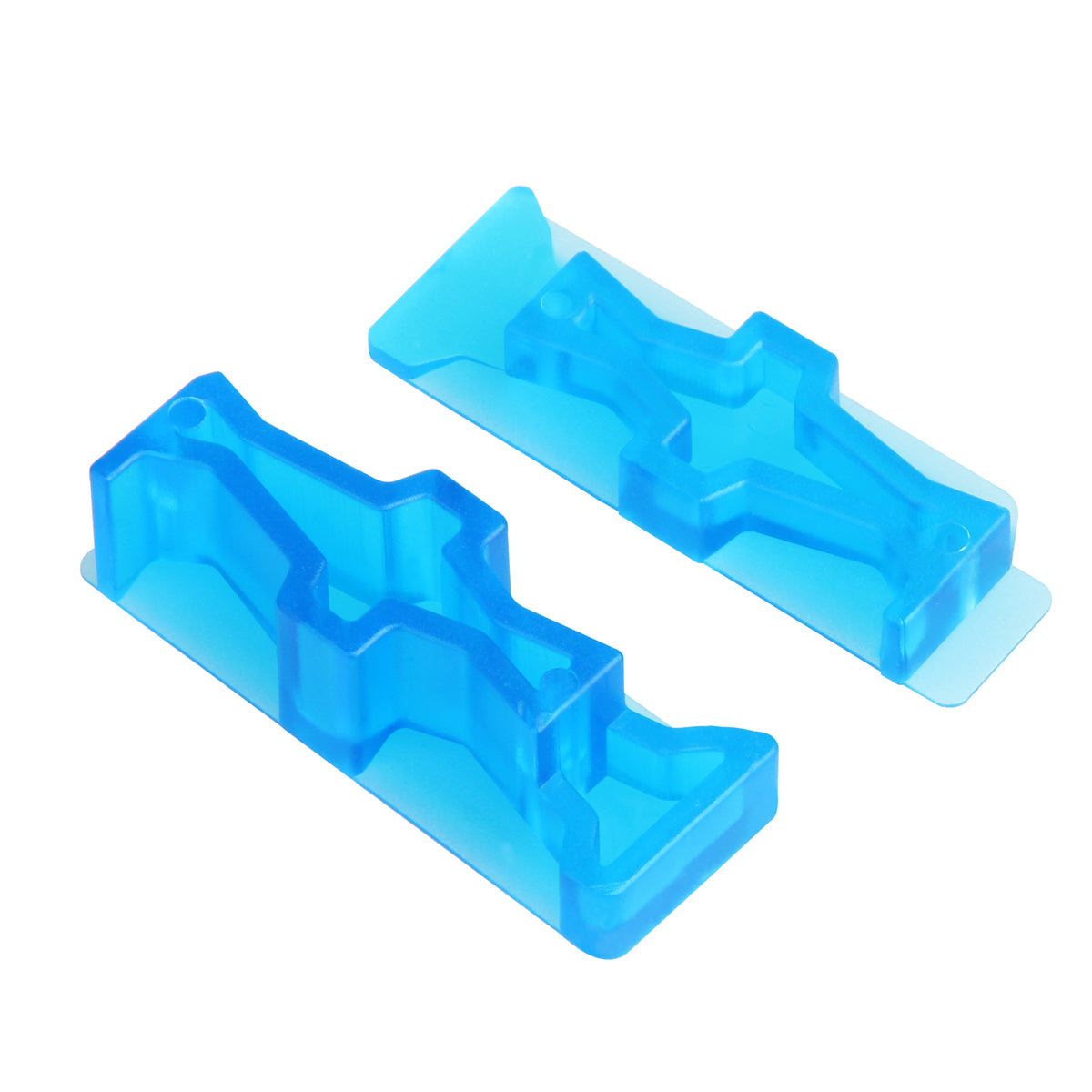Worker Mod Top and Side Rail Adapter Picatinny Base Set for Nerf Stryfe and Worker Mod Swordfish Blaster Toy Color Blue Transparent - BlasterMOD