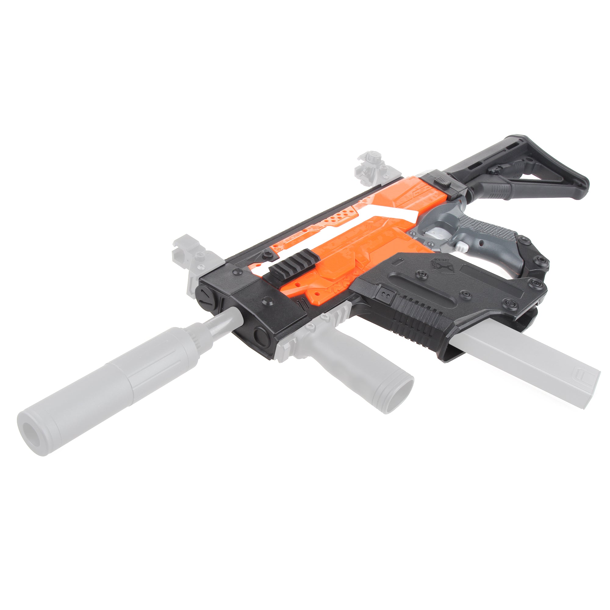 Worker Mod Kriss Vector CTR Stock Imitation Kits Combo 6 Items for Nerf STRYFE Toy Color Black - BlasterMOD