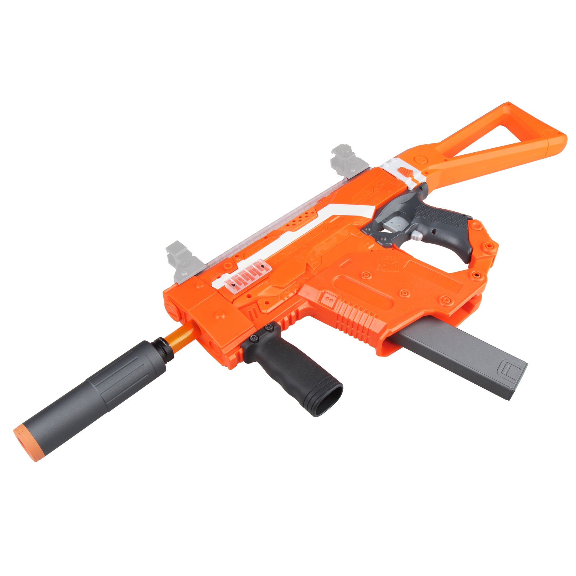 Worker Mod Kriss Vector Imitation Kits Combo 12 Items for Nerf STRYFE Toy Color Orange - BlasterMOD