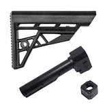 Worker Mod Modification Shoulder Stock Kits with Adapter Model A for Nerf Elite STRYFE Modify Toy Color Black - BlasterMOD
