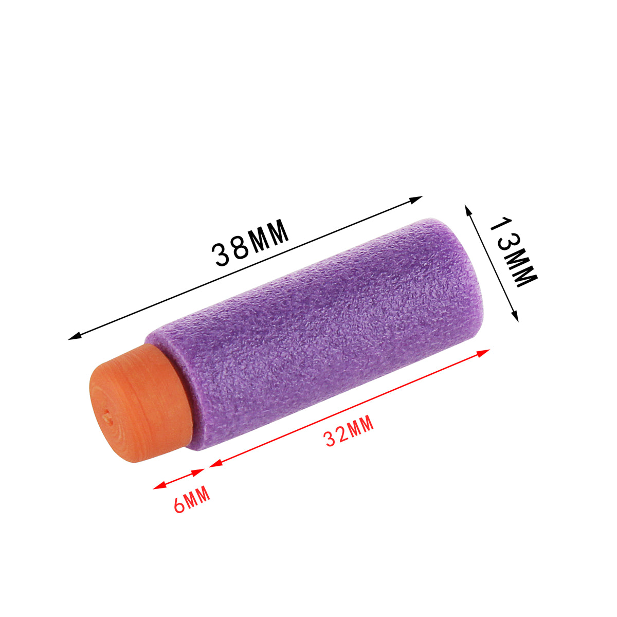 Worker Mod 200PCS 3Gen Short Darts Stefan Foam Purple for Nerf Modify Toy - BlasterMOD