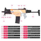 Worker Mod DIY Imitation UMP9 Kits C (Light weight Stock) Combo 12 Items for Nerf Stryfe Modify Toy - BlasterMOD