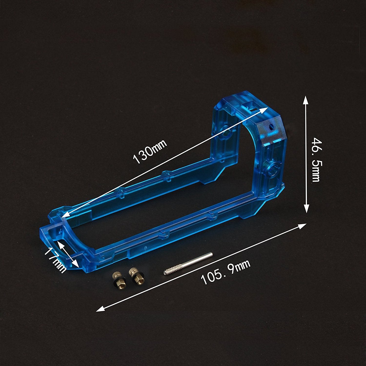 Worker Prophecy Type-R Model B Long 7.2cm Dart DIY Kits for Nerf Retaliator Color Blue Transparent - BlasterMOD