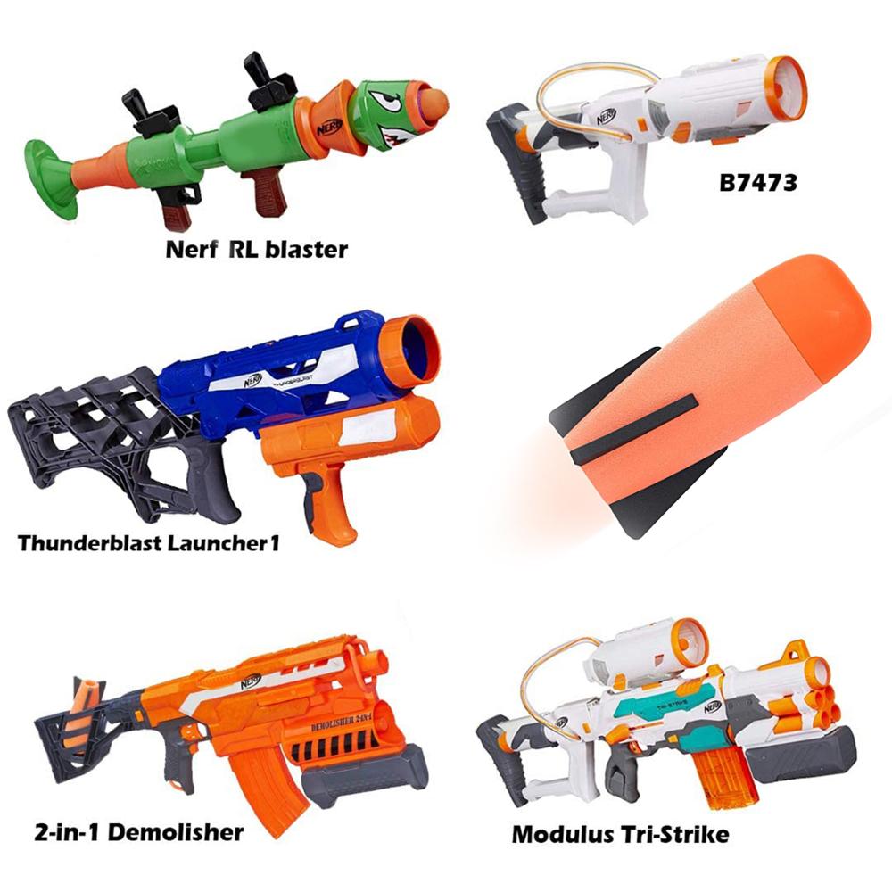 10 PCS Mega Missile Refill Darts Foam Rockets for Nerf Outdoor Games Party Fun Kids - BlasterMOD