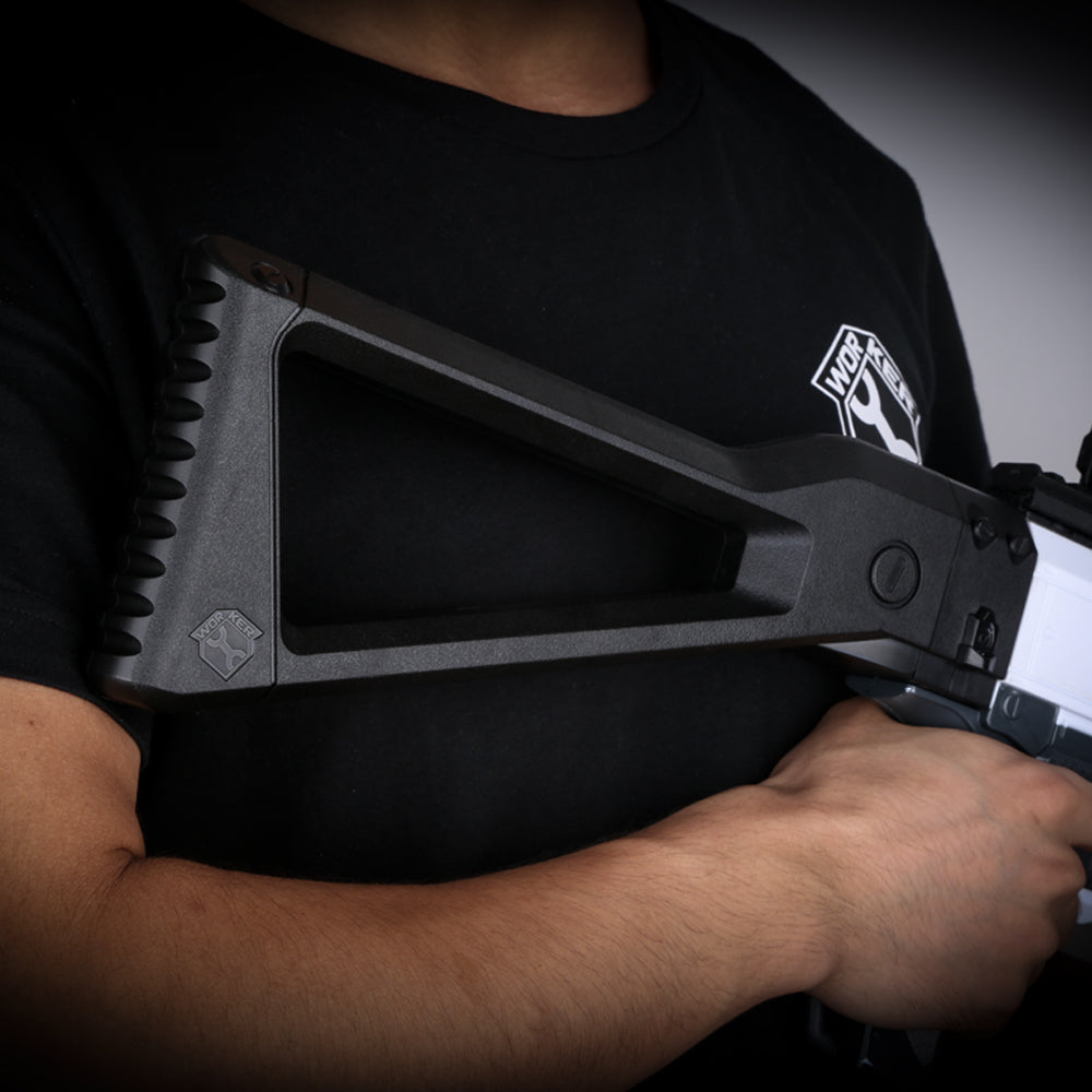 Worker Mod AK Style Shoulder Stock for nerf N-strike Elite and Nerf Modulus Series Toy - BlasterMOD