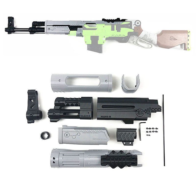 Bonde Paine Gillic kolbe MaLiang Front Extend Barrel Muzzle Kit 3D Printed MOD B for Nerf Zombie  Strike SlingFire - BlasterMOD