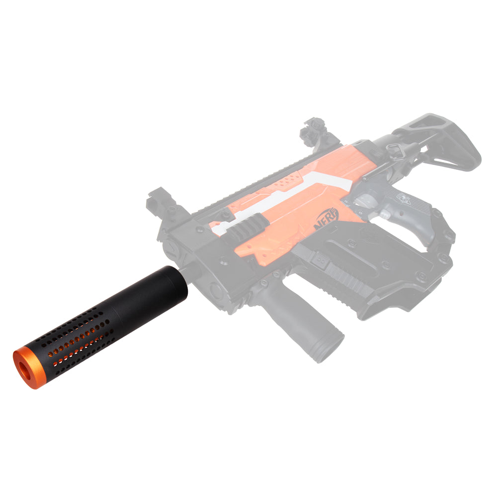 Worker Mod Suppressor Muzzle Straight Inserting Metal Black for Barrel Tube Nerf Modify Toy - worker nerf