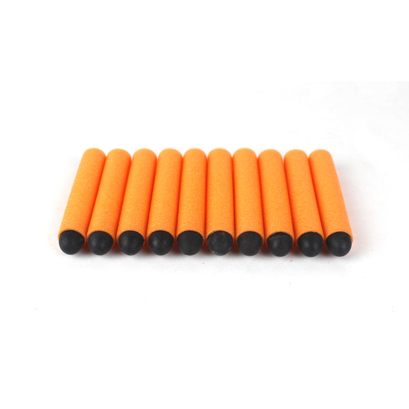 200PCS ACC Gen3 Round Soft Tips Soft Darts Bullet full size for Nerf N-strike Elite Series Black+Orange - worker nerf