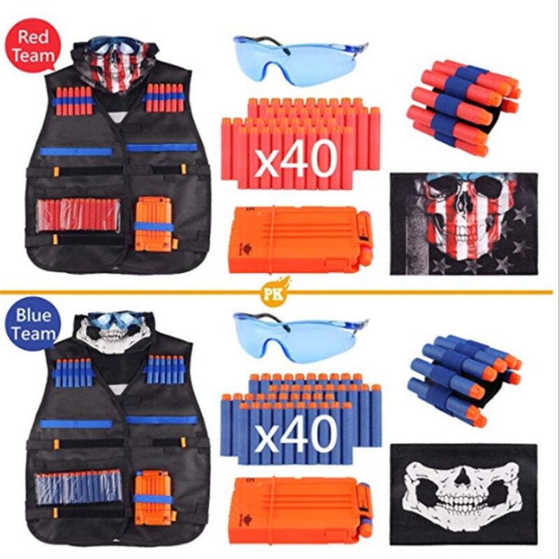 Tactical Vest Refill Magazine Darts Strap Kits for Nerf Blaster Outdoor Game Toy Compatible Nerf Mega Nerf Accessories - worker nerf