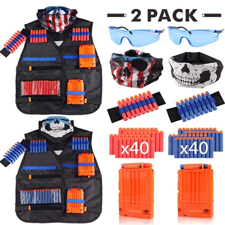 Tactical Vest Refill Magazine Darts Kits for Nerf Blaster Outdoor Game Toy Compatible Nerf Mega Nerf Accessories