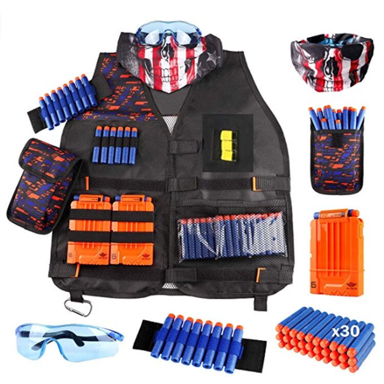 Tactical Vest Refill Magazine Darts Strap Kits for Nerf Blaster Outdoor Toy Compatible Mega Nerf Accessories