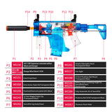 Worker Mod DIY Swordfish Full-automatic  D Style Comobo 14 Items Blaster Parts Toy - BlasterMOD