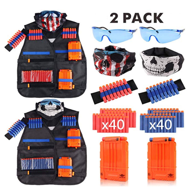 Tactical Vest Kit 2 Pack Boys Kits for Nerf Guns N-Strike Elite Series