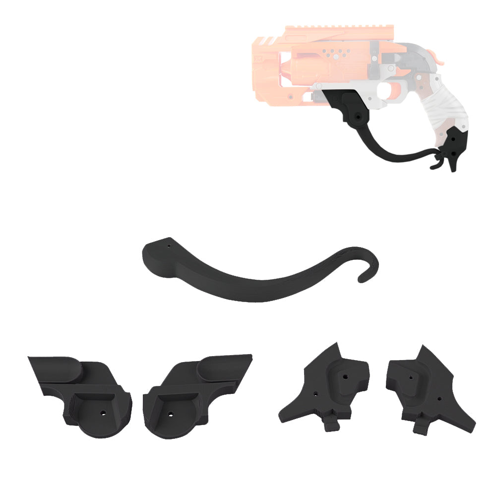 Worker Mod f10555 Hand Guard Kits Type B 3D Printed Grey for Nerf HammerShot Modify Toy - worker nerf