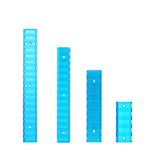 Worker Mod Tactical Picatinny Rail Flat Rail Stick Screw Color Blue Transparent for Nerf Modify Toy