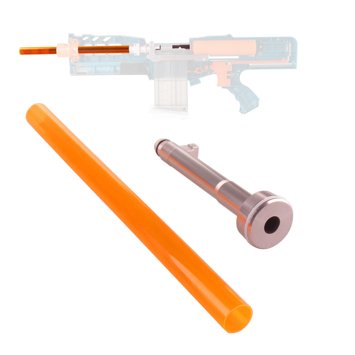 Worker Mod Stefan Breech Short Dart Kit Metal for Nerf Longshot Modify Toy - worker nerf